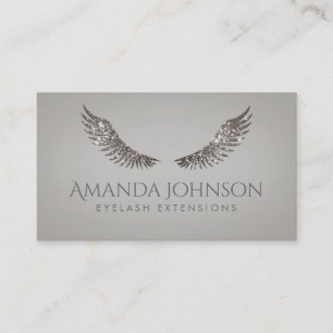 Glitter Mascara Wimper Extensions Luxe Kaart Visitekaartje