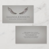 Glitter Mascara Wimper Extensions Luxe Kaart Visitekaartje (Voorkant / Achterkant)