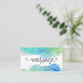 *~* Glitter Massage Therapist Therapie Hearts Visitekaartje (Staand voorkant)