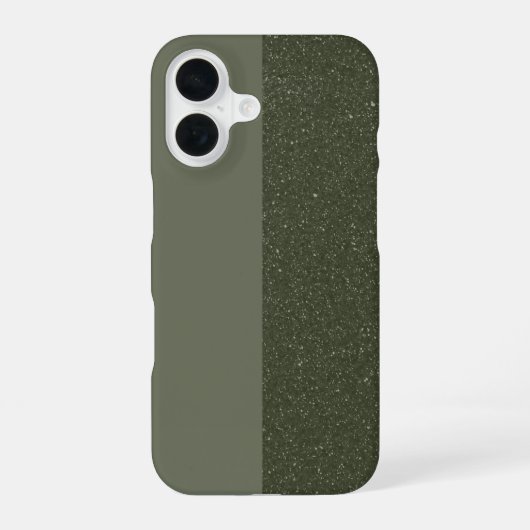  Glitter & Matte Moss iPhone 16 Hoesje (Achterkant)