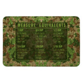 Glitter Measuring Conversion Kitchen Measure Guide Magneet (Horizontaal)