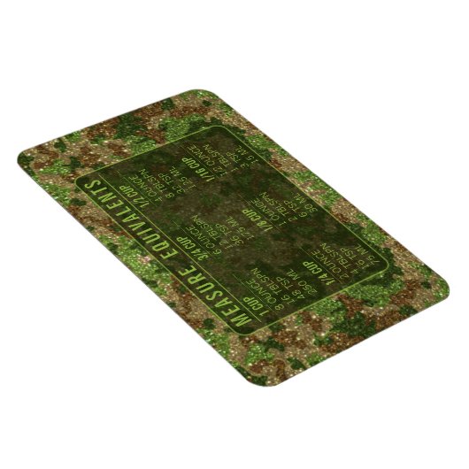 Glitter Measuring Conversion Kitchen Measure Guide Magneet (Rechterzijde)