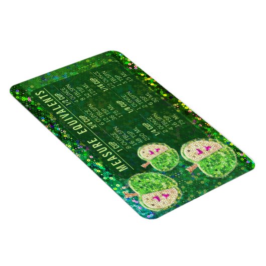 Glitter Measuring Conversion Kitchen Measure Guide Magneet (Rechterzijde)