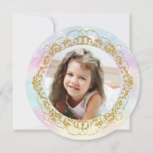 Glitter Meermin Onder De Zee Verjaardagsfoto Kaart (Achterkant)