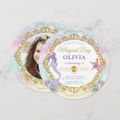 Glitter Meermin Onder De Zee Verjaardagsfoto Kaart (Voorkant / Achterkant)