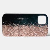 Glitter Meisje Modern Glitters Glamour 16  Goud Zw Case-Mate iPhone Case (Achterkant (horizontaal))
