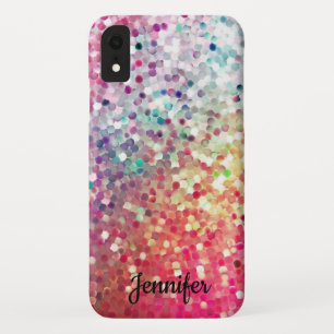 Glitter Meisjesachtig Regenboog Geblokt Telefoon A Case-Mate iPhone Case