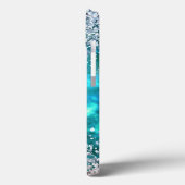 Glitter Meisjesachtig Sweet 16 Glans Teal Case-Mate iPhone Case (Achterkant / Links)