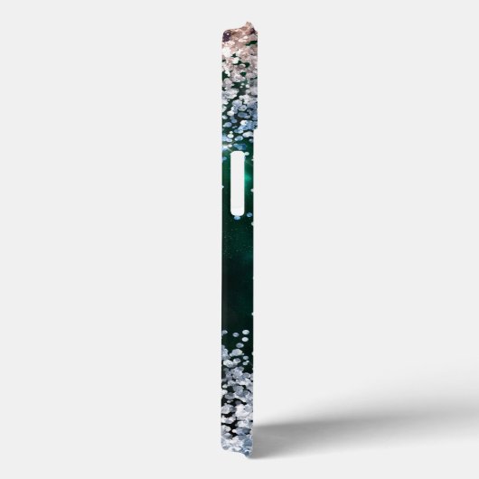 Glitter Meisjesachtig Sweet 16 Glans Teal Case-Mate iPhone Case (Achterkant / Rechts)