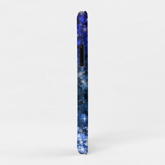 Glitter Meisjesachtige Glans Luxe Navyblauw Case-Mate iPhone Case (Achterkant/rechts)