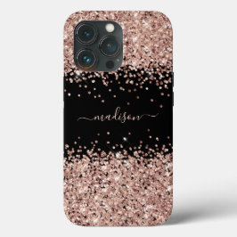 Glitter Meisjesachtige Glitter Zoete 16 Roze Goud Case-Mate iPhone Case