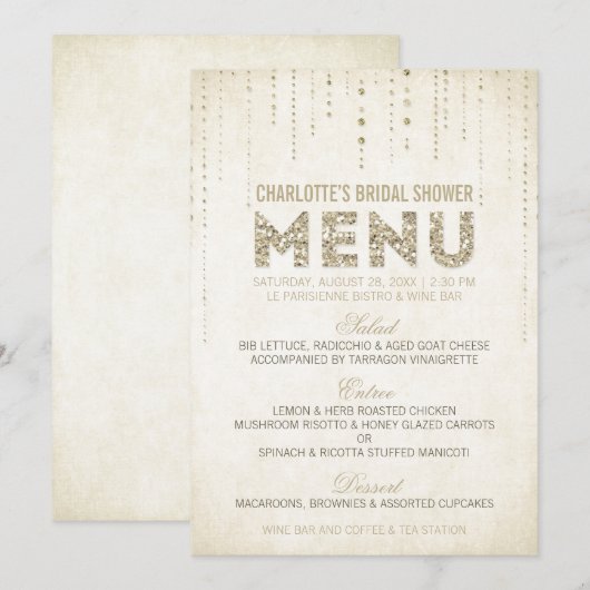 Glitter Menu (Voorkant / Achterkant)