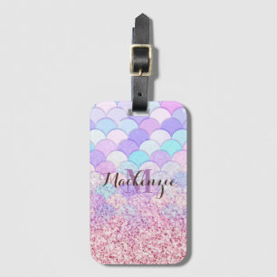 Glitter Mermaid Bagagelabel
