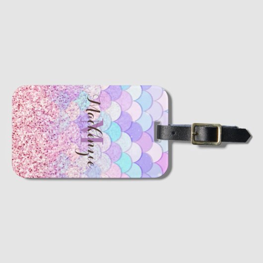 Glitter Mermaid Bagagelabel (Voorkant (horizontaal))