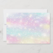 Glitter Mermaid Birthday onder Zee Foto Kaart (Achterkant)