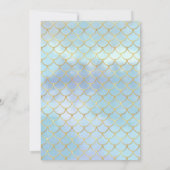 Glitter Mermaid Birthday Uitnodiging (Achterkant)