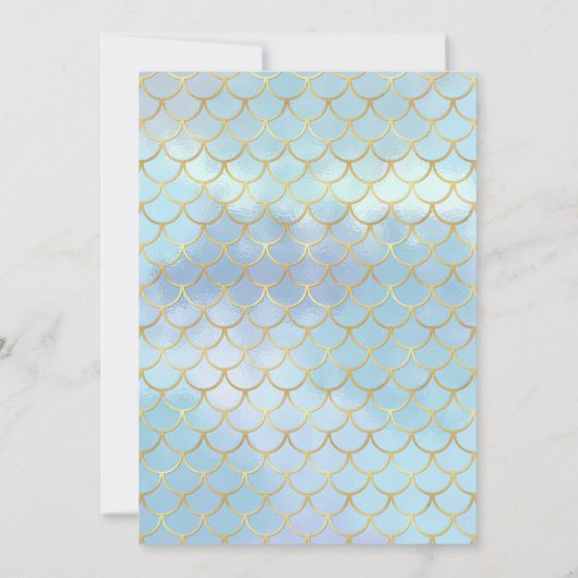 Glitter Mermaid Birthday Uitnodiging (Achterkant)