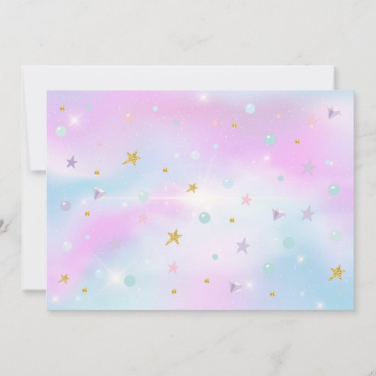 Glitter Mermaid en Pirate onder Zee Birthday Kaart (Achterkant)