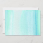 Glitter Mermaid Invitation, onder de Zee Partij, Kaart (Achterkant)