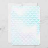 Glitter Mermaid Invitation, onder de Zee Partij, Kaart (Achterkant)