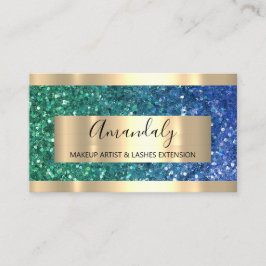 Glitter Mermaid Lijst Event Planner Blue Green Visitekaartje