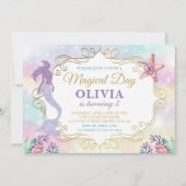 Glitter Mermaid onder de uitnodiging tot vrijdag v (Voorkant)