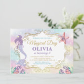 Glitter Mermaid onder de uitnodiging tot vrijdag v (Staand voorkant)