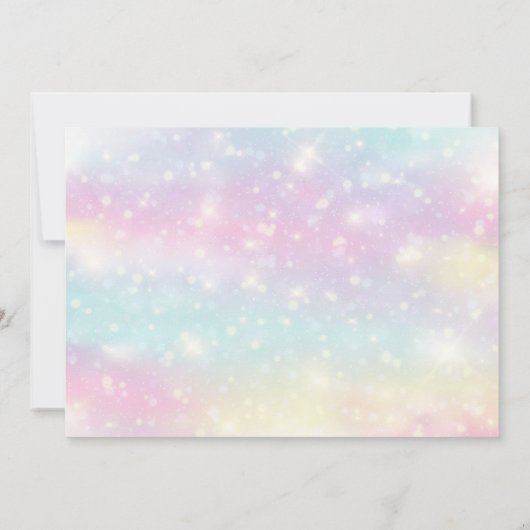 Glitter Mermaid onder de uitnodiging tot vrijdag v (Achterkant)