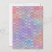 Glitter Mermaid onder de Zee Birthday Party Kaart (Achterkant)