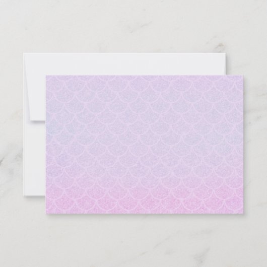 Glitter Mermaid Paars Roze Blauwgroen Hartelijk da Bedankkaart (Achterkant)