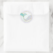 Glitter Mermaid Paars & Turquoise Hartelijk dank Ronde Sticker (Tas)