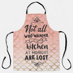 Glitter Mermaid Scale Funny Quote Apron Schort