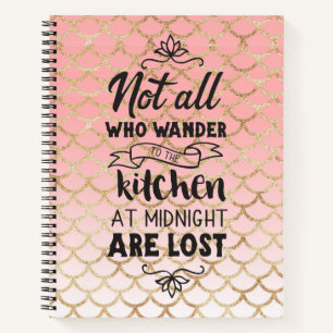 Glitter Mermaid Scale Funny Quote Recipe Notitieboek