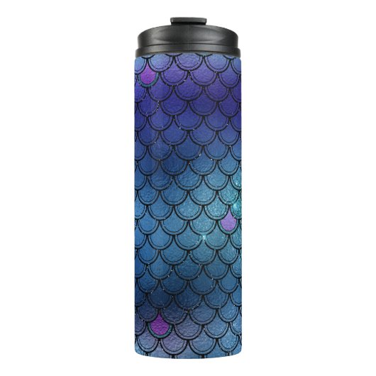 Glitter Mermaid Scale Patroon Thermosbeker (Voorkant)