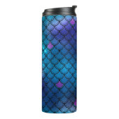 Glitter Mermaid Scale Patroon Thermosbeker (Gedraaid links)