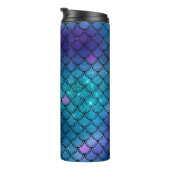 Glitter Mermaid Scale Patroon Thermosbeker (Geroteerd rechts)