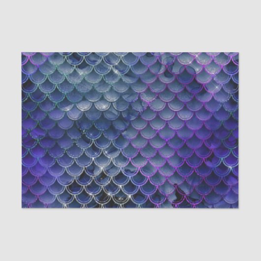 Glitter Mermaid Scales Pattern Tissuepapier (Voorkant)