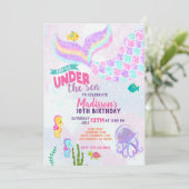 Glitter Mermaid valt onder de uitnodiging van de z (Staand voorkant)