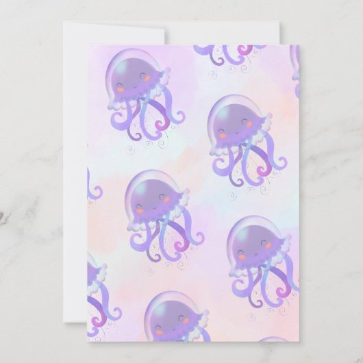 Glitter Mermaid valt onder de uitnodiging van de z (Achterkant)