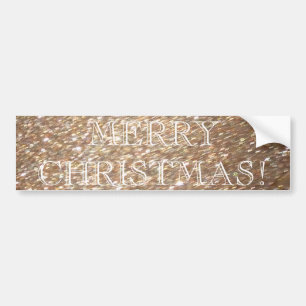 Glitter Merry Kerstmis Lichte Sparkle Bumpersticker