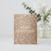 Glitter Merry Kerstmis Lichte Sparkle Feestdagenkaart (Staand voorkant)