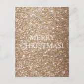 Glitter Merry Kerstmis Lichte Sparkle Feestdagenkaart (Voorkant)