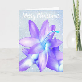 *~* Glitter Merry kerstventilator Blue aanpassen Feestdagen Kaart