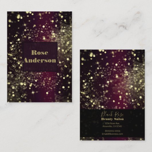 Glitter met glansgans visitekaartje (Voorkant / Achterkant)