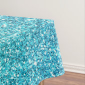 Glitter met glanzende groene en blauwe gradiënt tafelkleed (Voorbeeld)