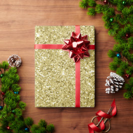 Glitter met gouden mousserend cadeaupapier