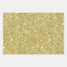 Glitter met gouden mousserend inpakpapier vel