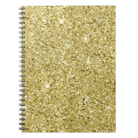 Glitter met gouden mousserend notitieboek (Voorkant)