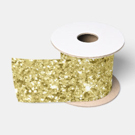 Glitter met gouden mousserend satijnen lint