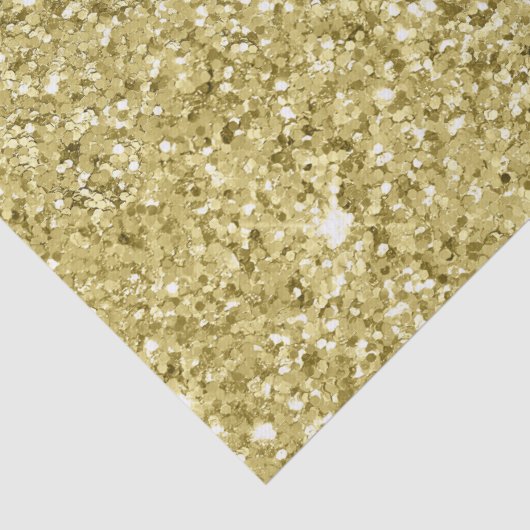 Glitter met gouden mousserend tissuepapier (Detail)